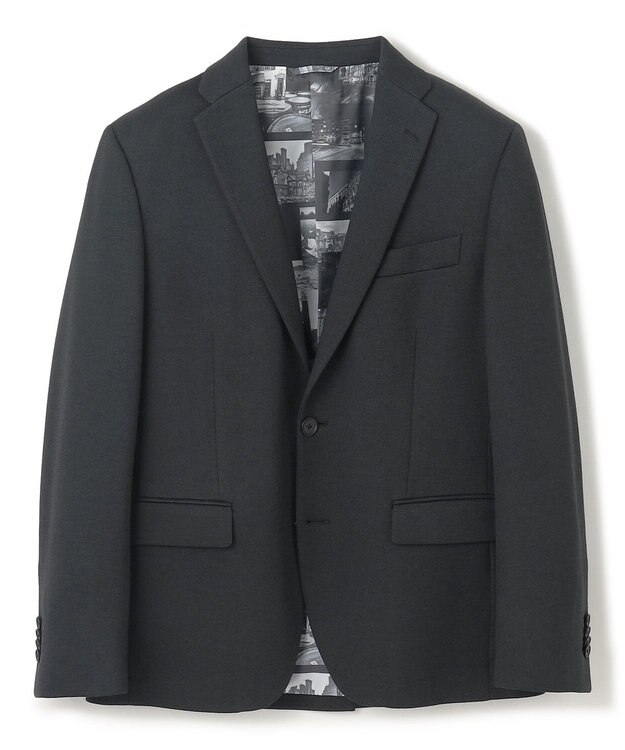 JOSEPH HOMME ウーステッドモックロディ ジャケット＜裏地：フォトコラージュプリント＞ グレー系1