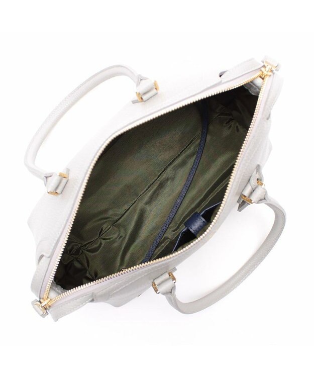 A.D.M.J. 【牛革】　ファスナーボストン ライトグレー