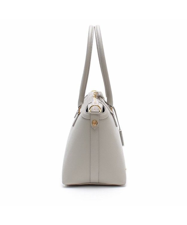 A.D.M.J. 【牛革】　ファスナーボストン ライトグレー