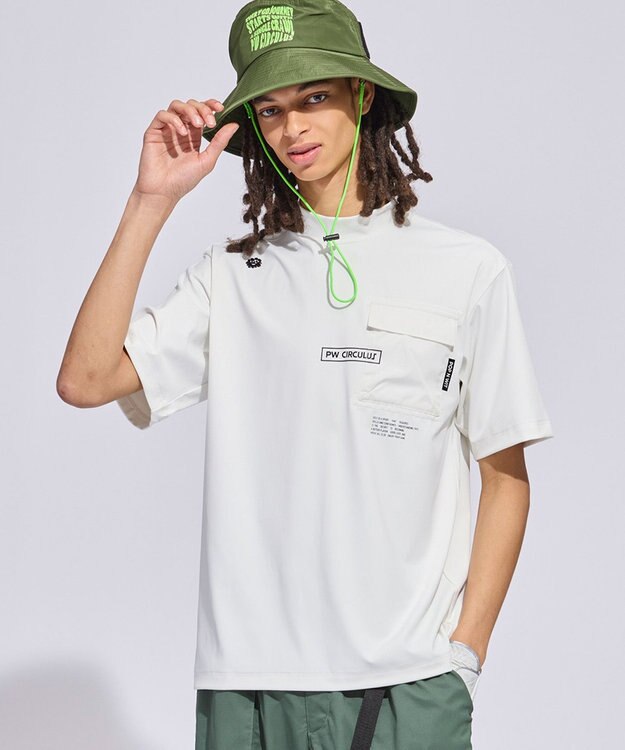PW CIRCULUS 【MEN】ポケットモックネック ゴルフ ホワイト系