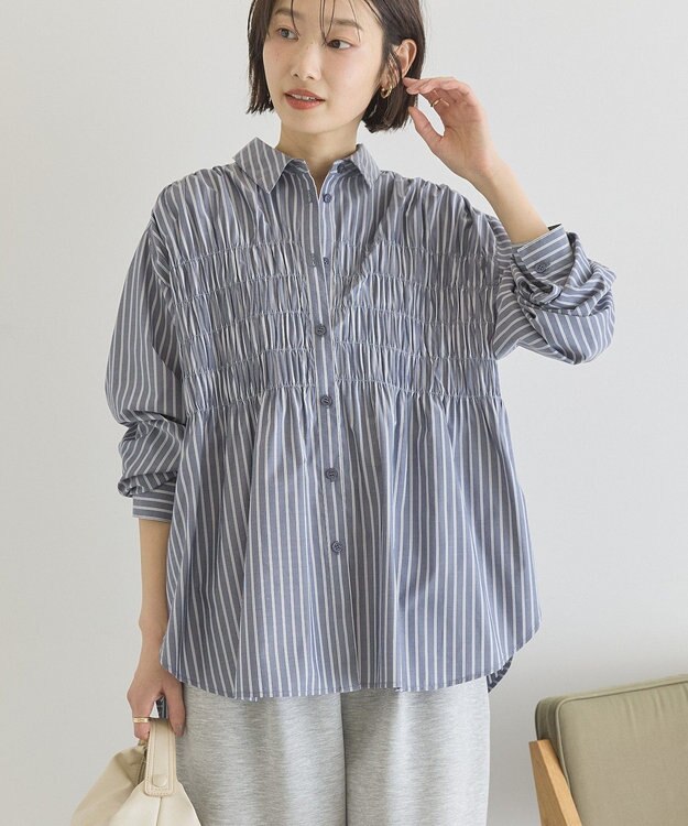 AMERICAN HOLIC シャーリングシャツ Stripe Navy