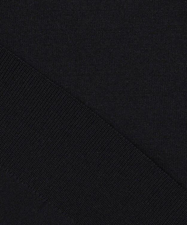 組曲 ストレッチクリアパフ袖 ニット ブラック系