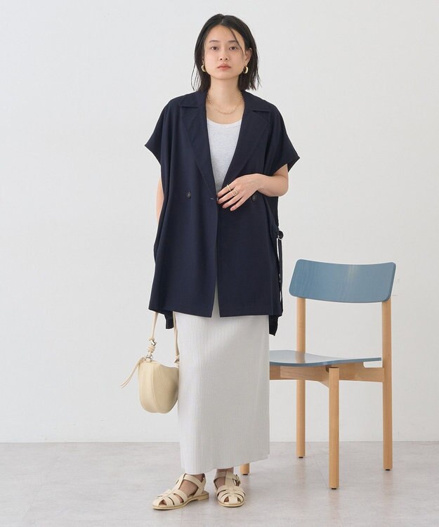 AMERICAN HOLIC 針抜きリブタイトスカート Light Gray