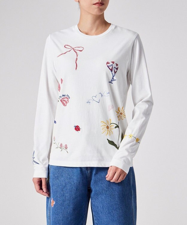 Paul Smith Daisy Chain Doodle 長袖Tシャツ ホワイト