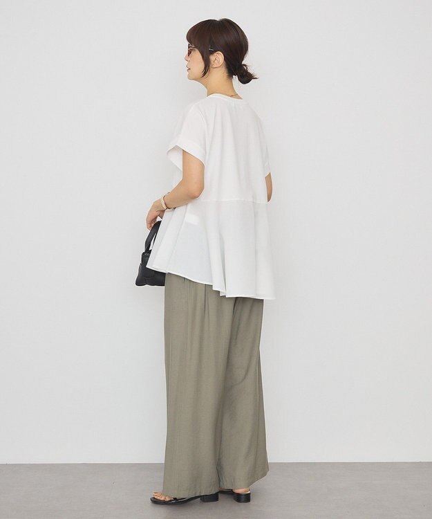 AMERICAN HOLIC アシンメトリーペプラム ドッキングプルオーバー Ivory