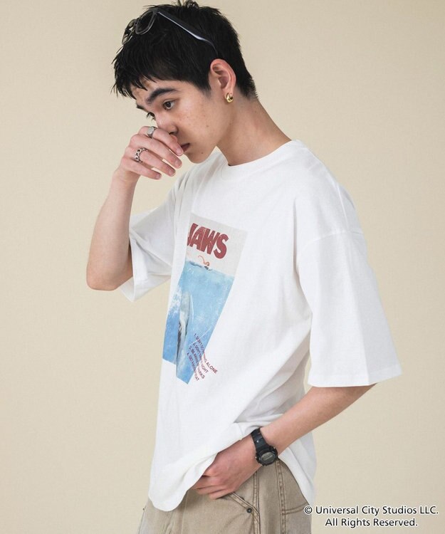 WEGO 【新柄追加/JAWS/ユニセックス着用ITEM/SMLサイズ展開】JAWSグラフィックT（S） 柄1