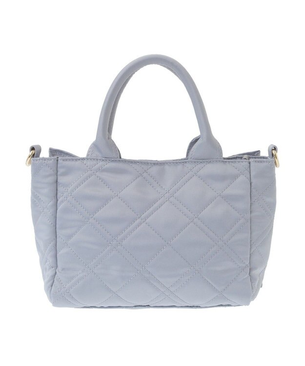 Maison de FLEUR ローズ2Wayキルティングミニトートバッグ Grayish Blue