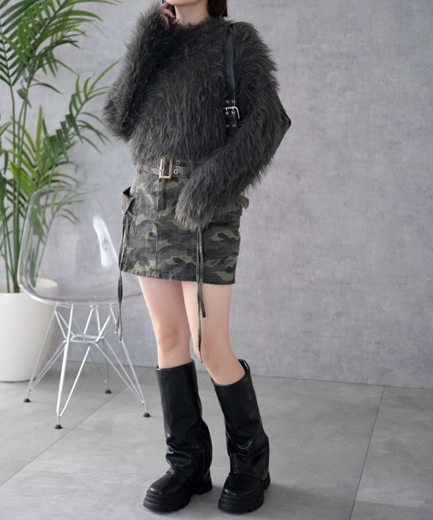 WEGO シャギーショートPO ダークグレー