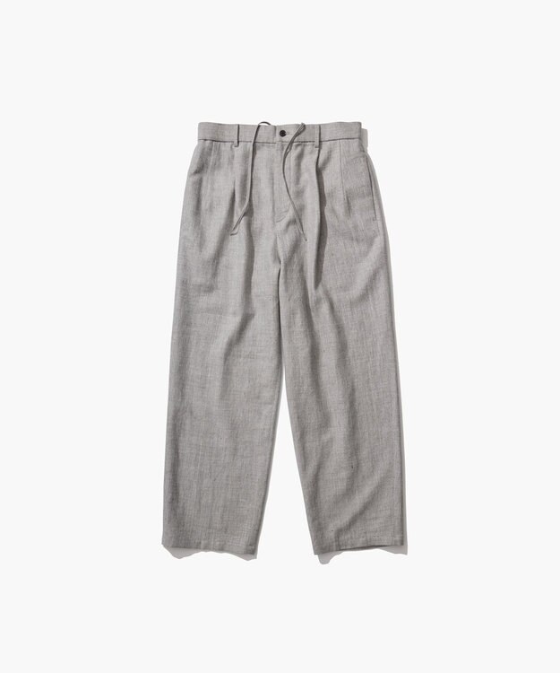 ATON LINEN WOOL TWILL | ルーズフィットパンツ - UNISEX LIGHT GRAY