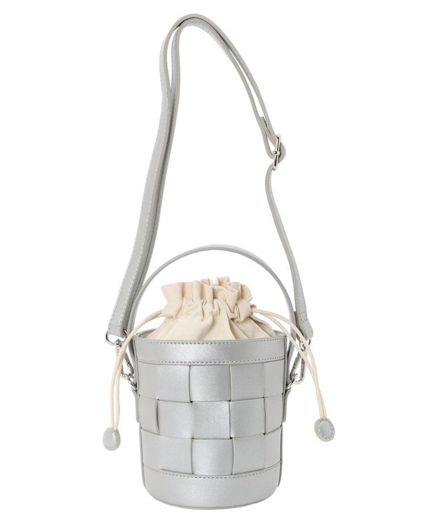 Green Parks ＯＴＯ．ＨＡ．　クロス編みミニショルダーバッグ Silver