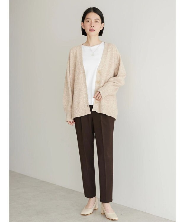 AMERICAN HOLIC ＭＩＸＶネックニットカーディガン Beige