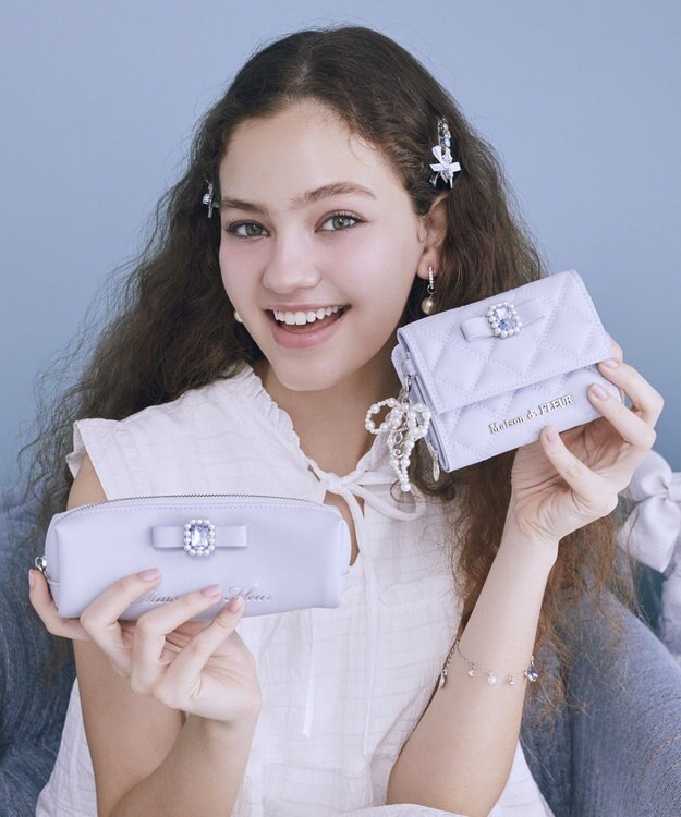 Maison de FLEUR ブルーマニアロングポーチ Grayish Blue