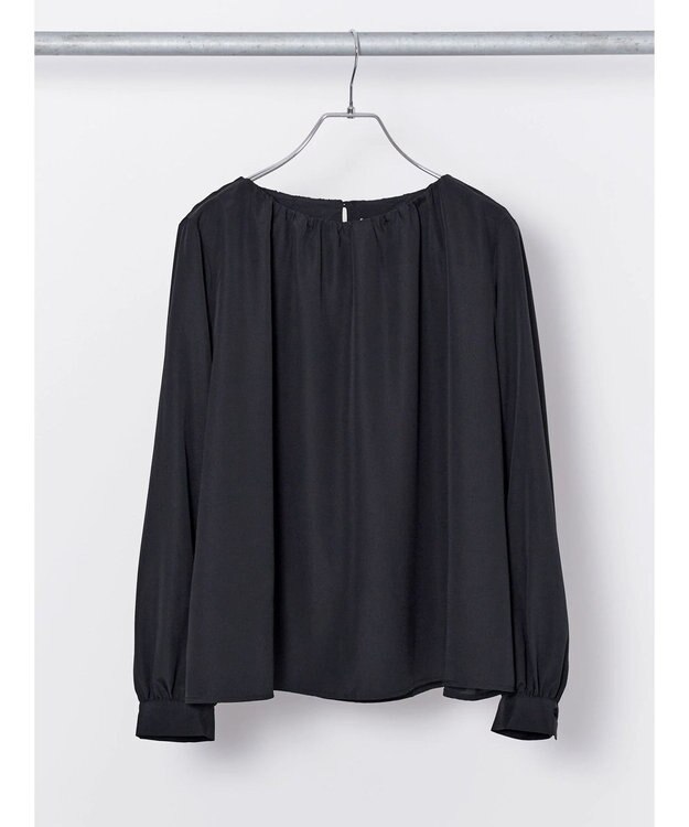 Green Parks ｅｆ－ｄｅ　ギャザーブラウス Black