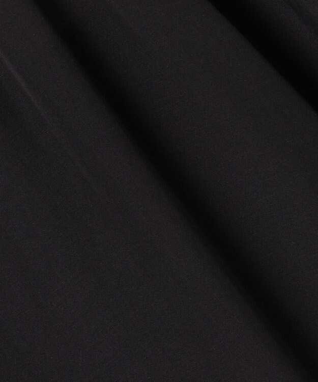 自由区 S 【接触冷感・UVケア・抗菌防臭・洗える】リヨセルポプリンシャツ ワンピース ブラック