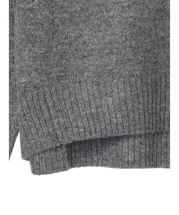 Green Parks ｆｕｗａっとメランジ前後差ニットプルオーバー Gray
