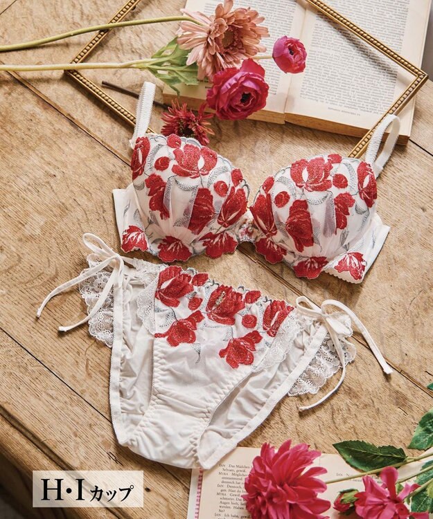 San-ai Resort（三愛水着楽園） エレガントコレクション【2407】単品ブラHIカップ レッド