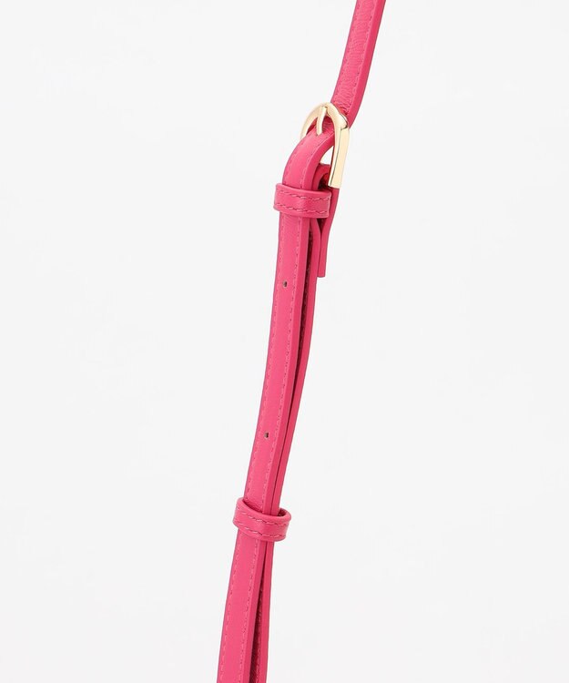 LA BAGAGERIE シープレザー　ギャザーミニバッグ ピンク