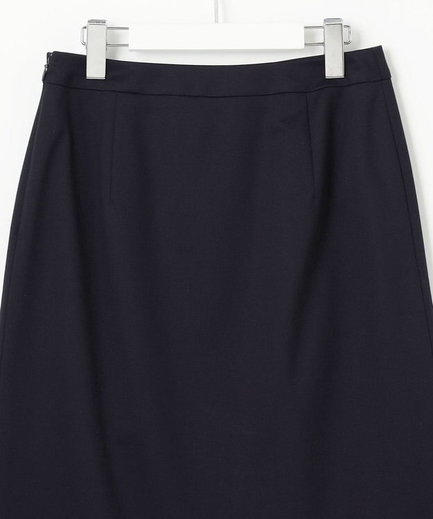 J.PRESS LADIES S 【セットアップ対応・洗える・抗菌防臭】T/Cポンチ スカート ネイビー系