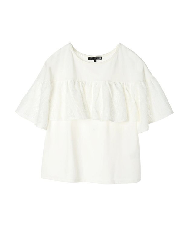 Green Parks ・ＳＵＧＡＲ　ＳＰＯＯＮ　レースフリルプルオーバー Off White