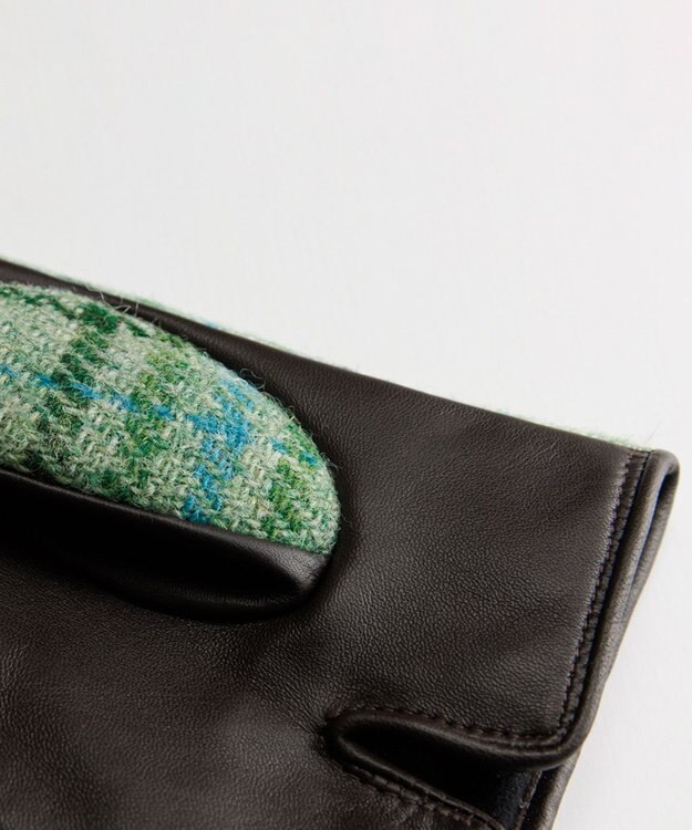 ORuKuBET Harris Tweed グローブ(WOMEN)【日本製・保湿成分/スクワラン加工・ 抗菌機能・タッチパネル対応】 ライトグリーン3