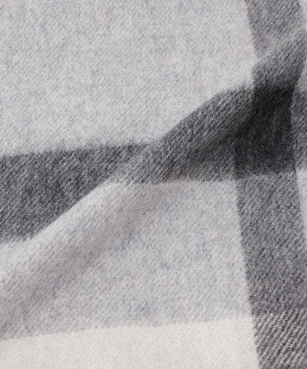 JOSEPH ABBOUD 【ピュアカシミヤ/極上の肌触り/保温性/軽量】 ピュアカシミアストール ライトグレー系4