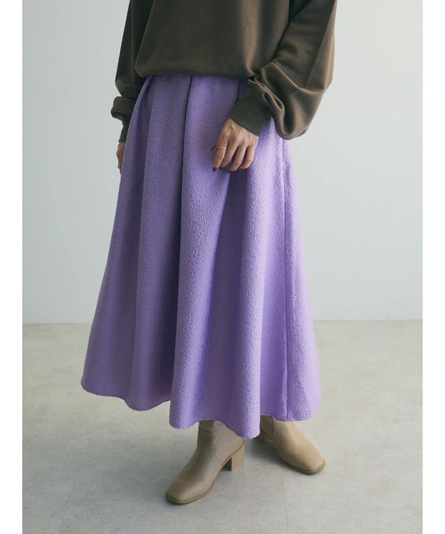 Green Parks ａ．ジャガードタックスカート Purple