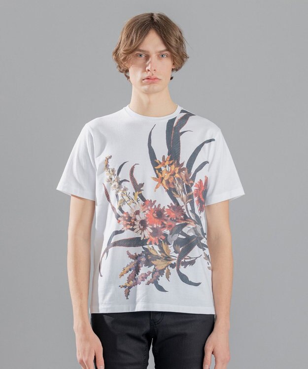 JOSEPH HOMME ピクセルフラワープリント　Ｔシャツ ホワイト系