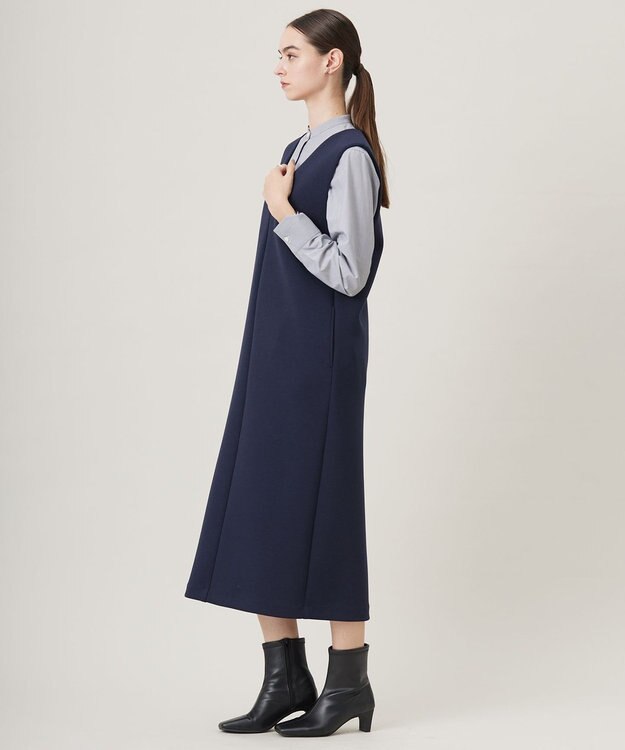 ICB 【CLASSY.1月号掲載・洗える】 クリーンブロード ボウタイブラウス ブラックストライプ系