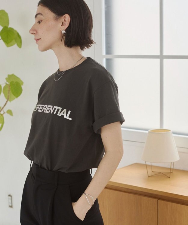 WEGO 【ANGIE VINTAGE】フロッキーロゴプリントTシャツ 柄9