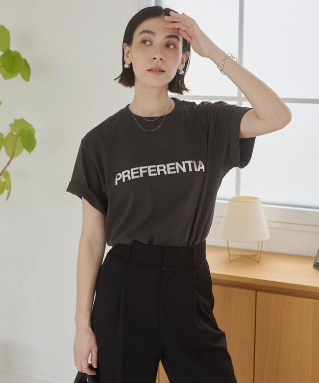 WEGO 【ANGIE VINTAGE】フロッキーロゴプリントTシャツ 柄9
