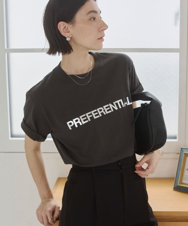 WEGO 【ANGIE VINTAGE】フロッキーロゴプリントTシャツ 柄9