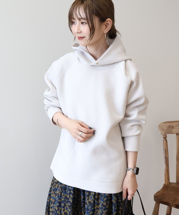 AMERICAN HOLIC サイドスリットポンチパーカー Gray Beige