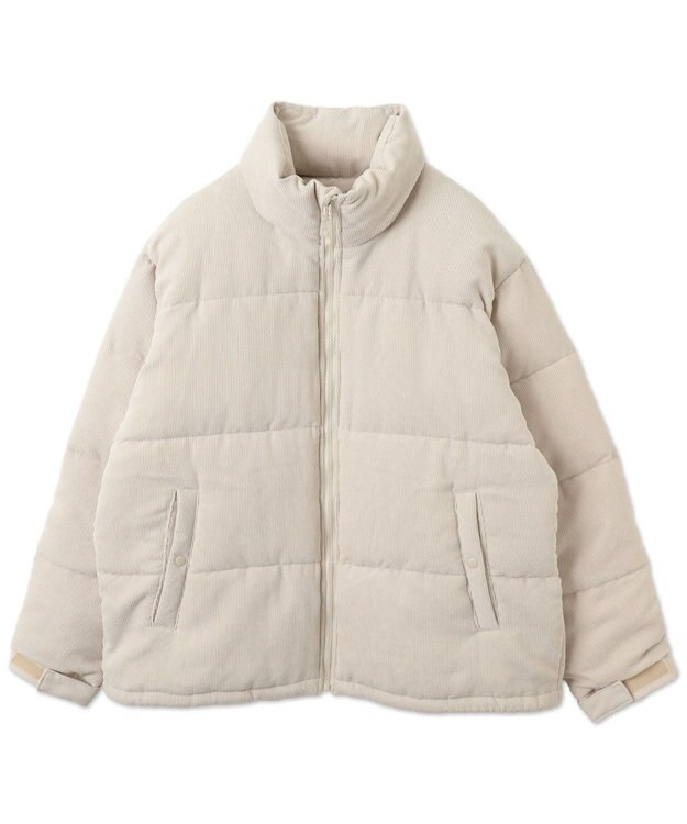 WEGO コーデュロイパデッドブルゾン ライトベージュ