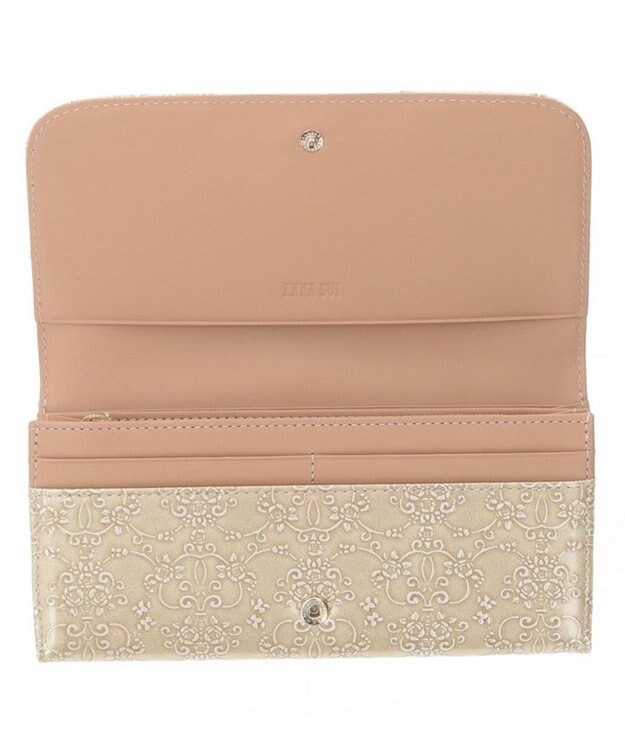 ANNA SUI ルーミー 口金フラップ長財布 ゴールド