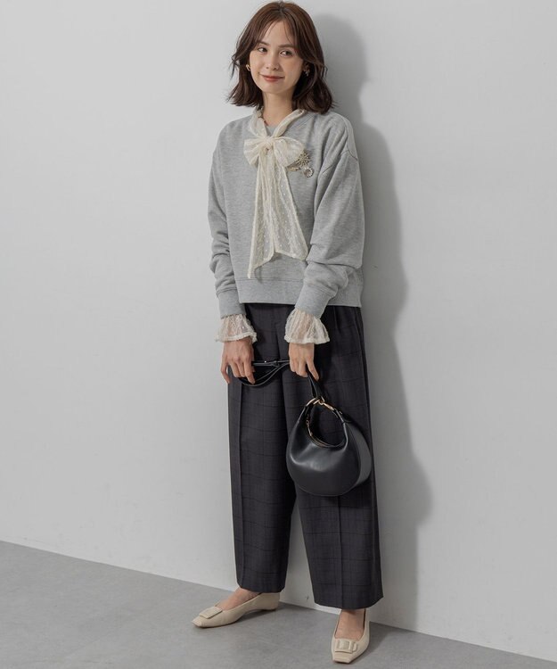 組曲 【加藤ローサさん着用】キャットショルダー バッグ ブラック系