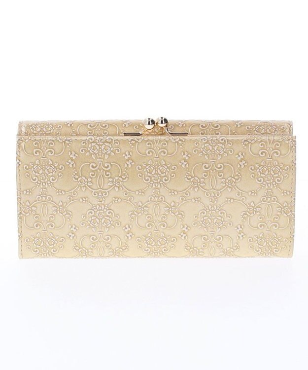 ANNA SUI ルーミー 口金フラップ長財布 ゴールド