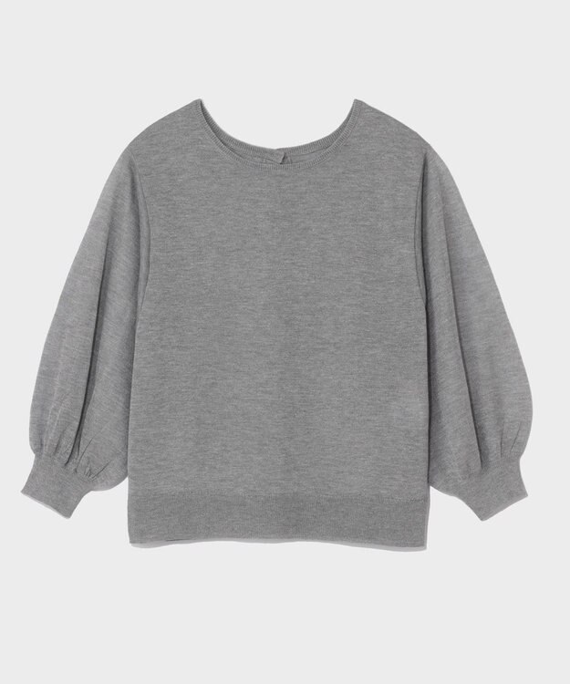 GRACE CONTINENTAL ラメシアーニットトップ グレー