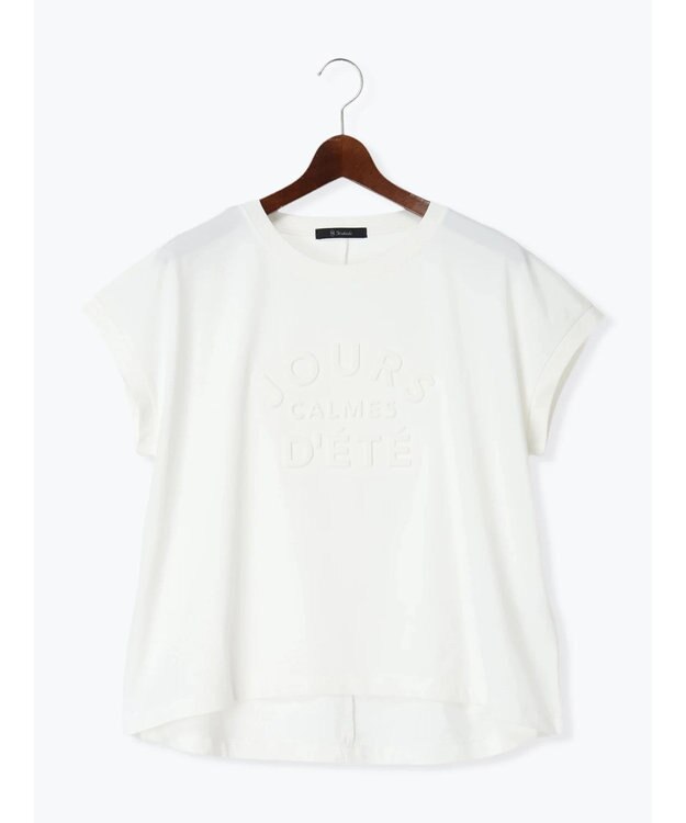 Te chichi 【接触冷感】エンボスロゴフレンチスリーブTシャツ オフホワイト