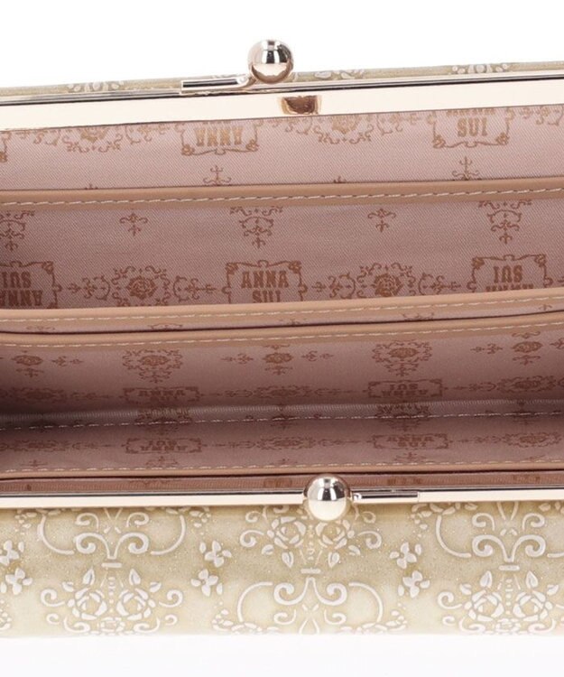 ANNA SUI ルーミー 口金フラップ長財布 ゴールド