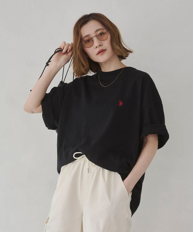WEGO 【ユニセックス着用ITEM】別注USPOLO　ヘビーウエイトBIGT（S） ブラック