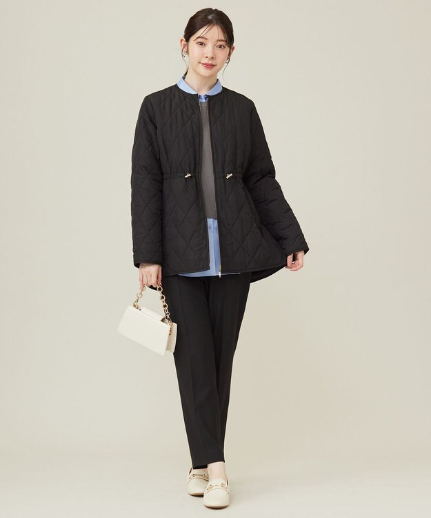 ANY SIS L 【撥水】キルティングジップ アウター ブラック