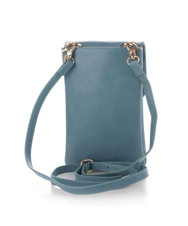 UNBILLION ペルケ perche ジェムストーンヒネリモバイルショルダー サックスブルー