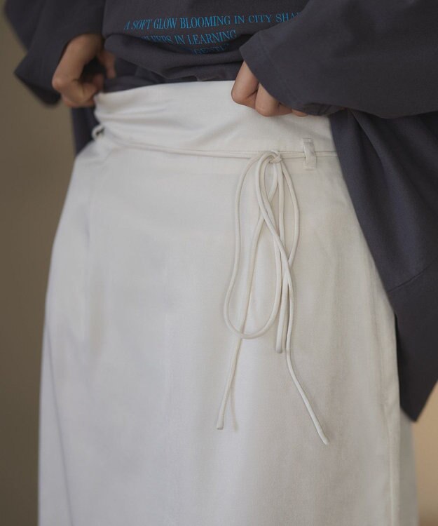 CRAFT STANDARD BOUTIQUE ダルサテンIラインスカート Ivory