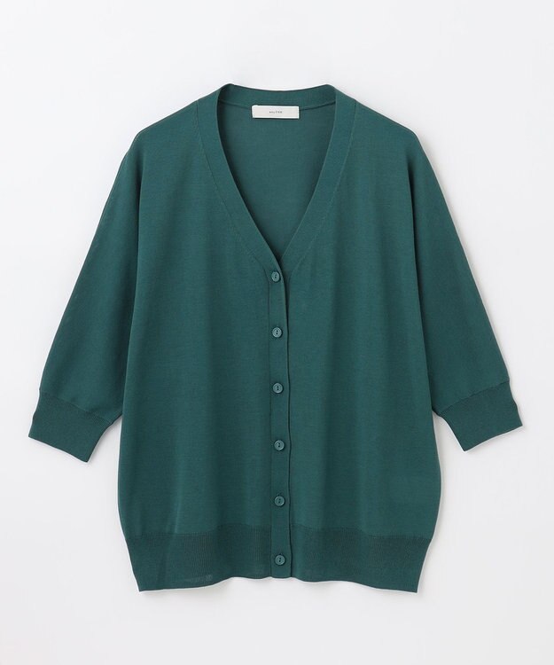 ANY 【UVケア/接触冷感/アンチピリング】多機能ハーフスリーブカーディガン グリーン