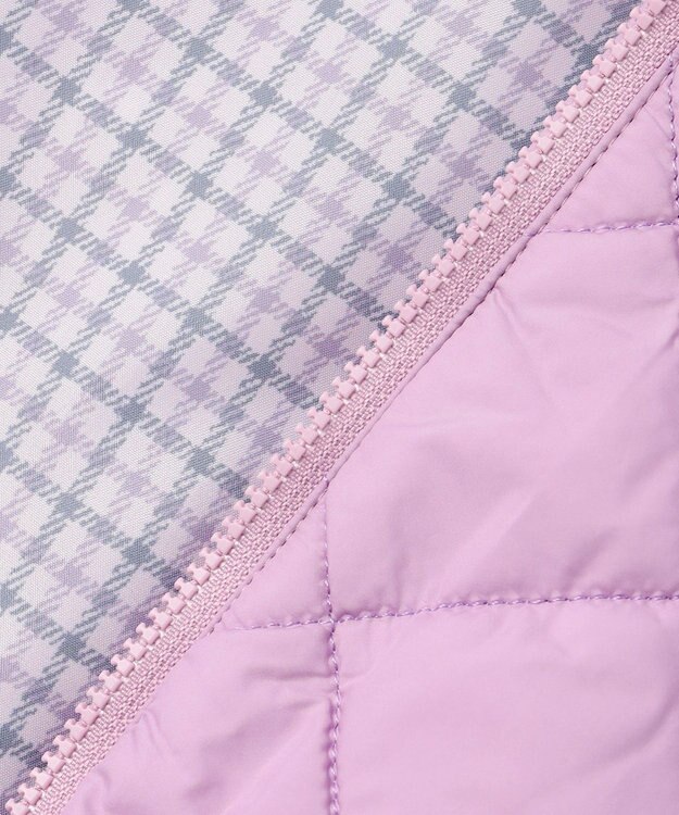 組曲 KIDS 【150-170㎝】マフラー付き中綿キルト アウター ラベンダー