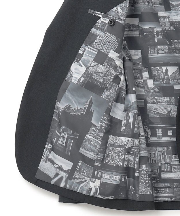 JOSEPH HOMME ウーステッドモックロディ ジャケット＜裏地：フォトコラージュプリント＞ グレー系1