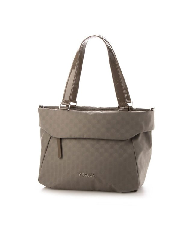 Y'SACCS Polka Dots 口折れ2wayトート Sサイズ グレージュ