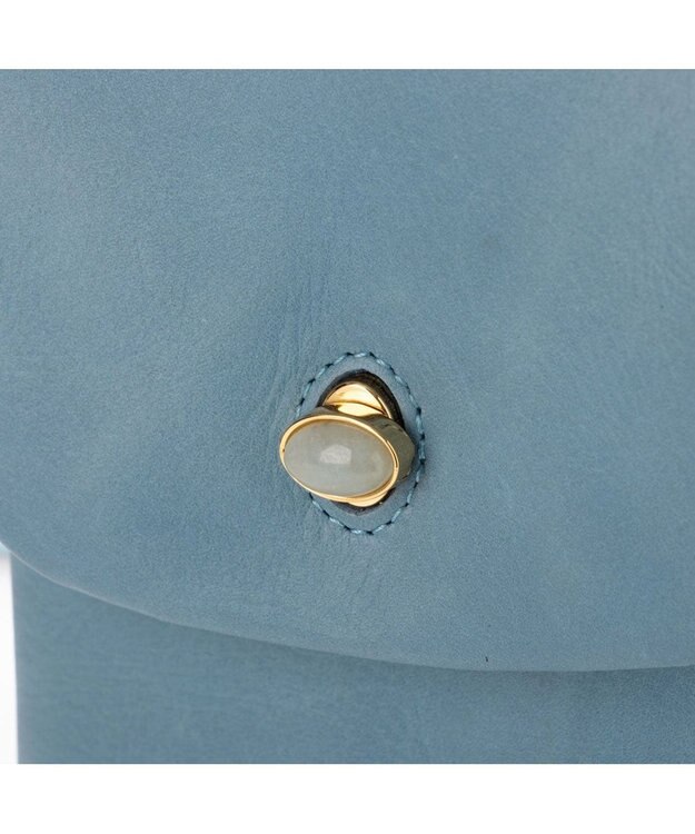 UNBILLION ペルケ perche ジェムストーンヒネリモバイルショルダー サックスブルー