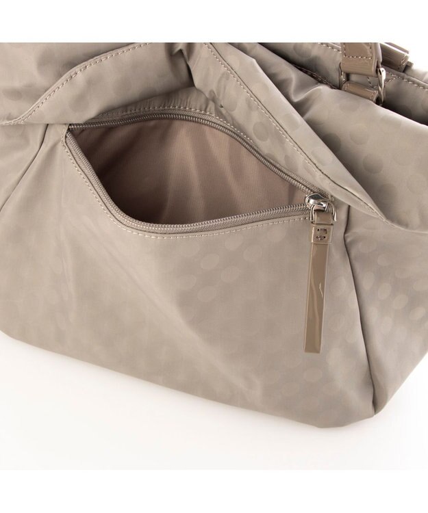 Y'SACCS Polka Dots 口折れ2wayトート Sサイズ グレージュ