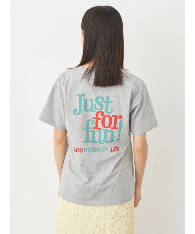 earth music&ecology Ｌｅｅ×ｅ．ｍ．ａ．ｅ　ＬＯＧＯ　Ｈ／Ｓ　ＴＥＥ Gray Mixture